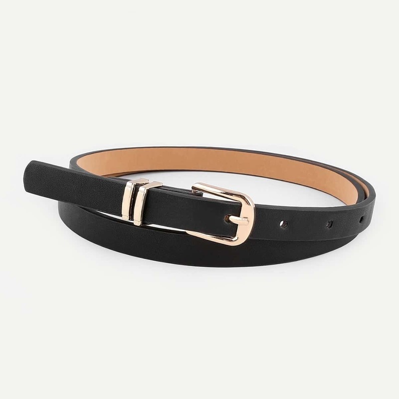 

Metal Buckle Belt, Black