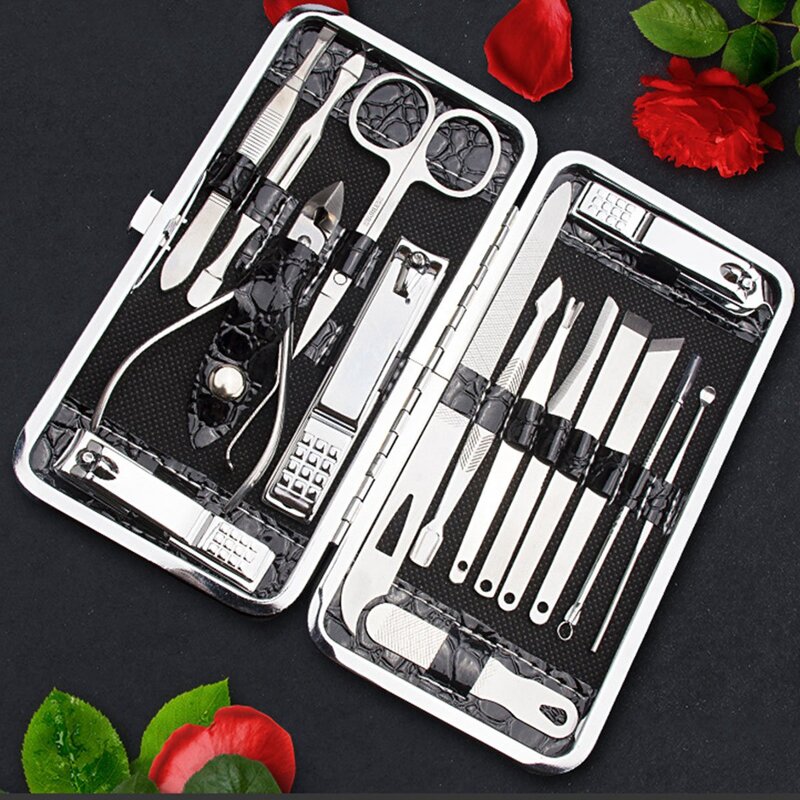 

Nail Clipper Set 16pcs, Silver
