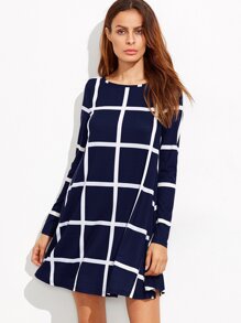 Grid Swing Dress