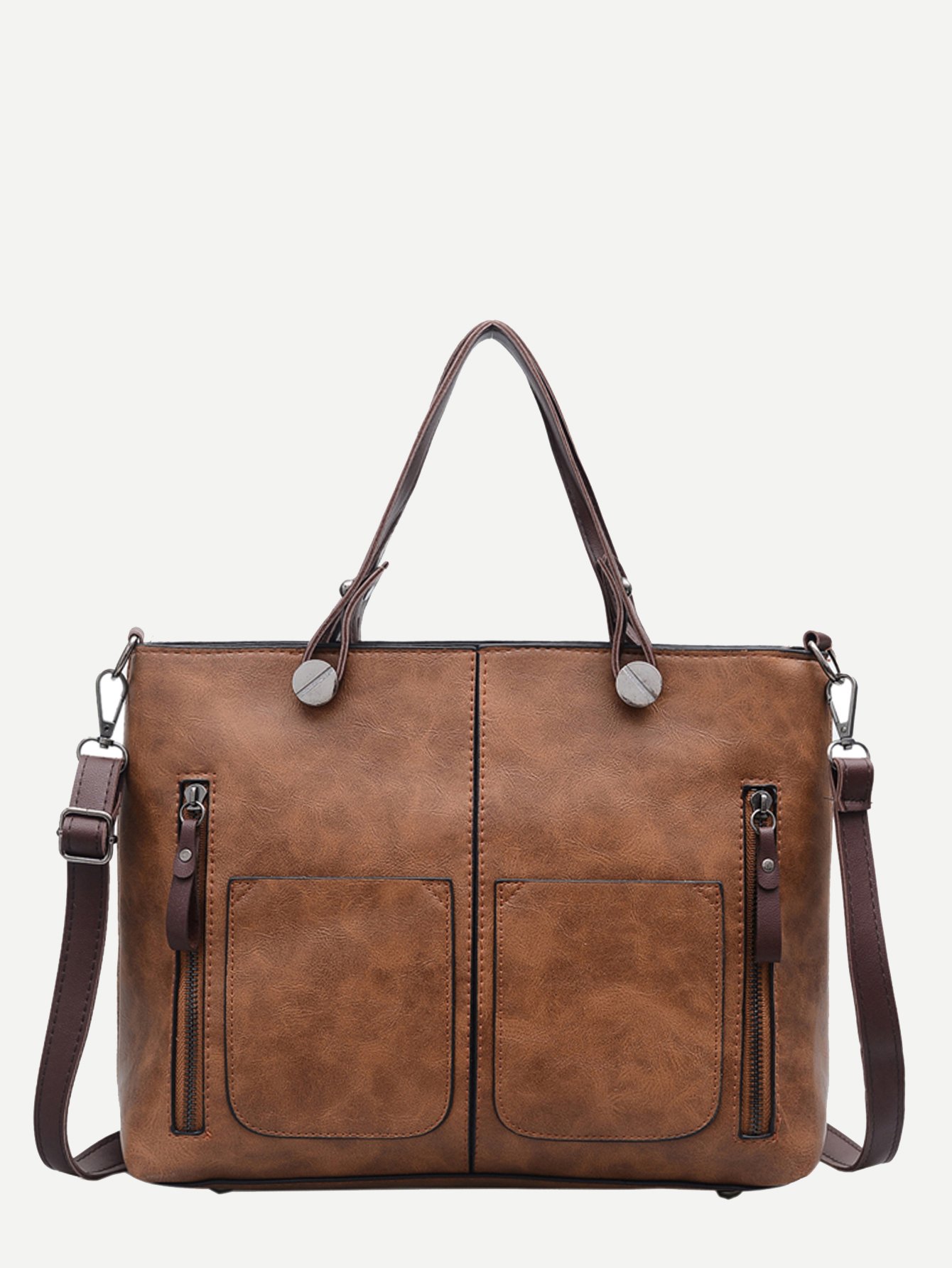 Double Zipper Tote Bag