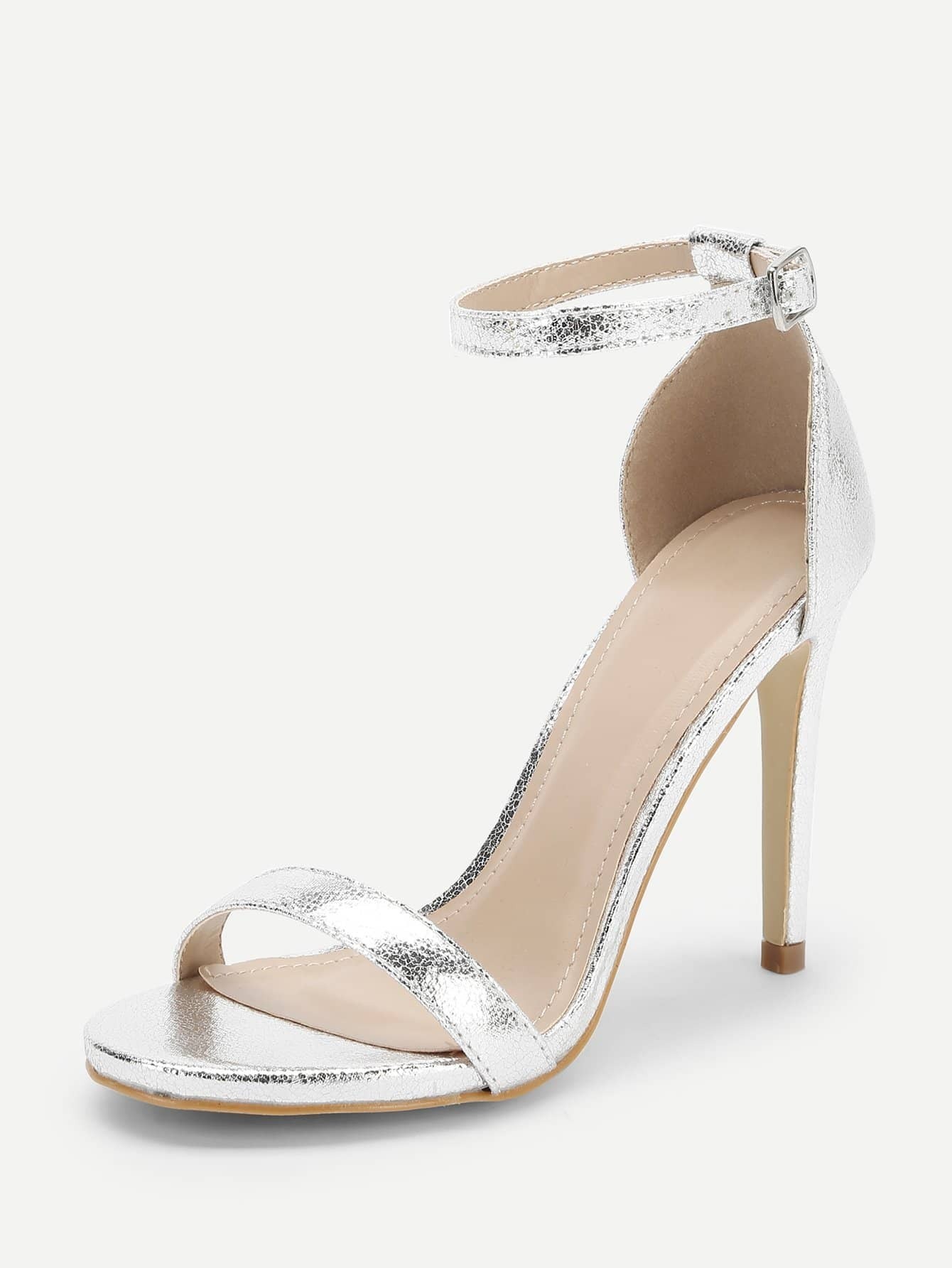 Sandalias plateadas de tacón | Mode de Mujer | SHEIN España