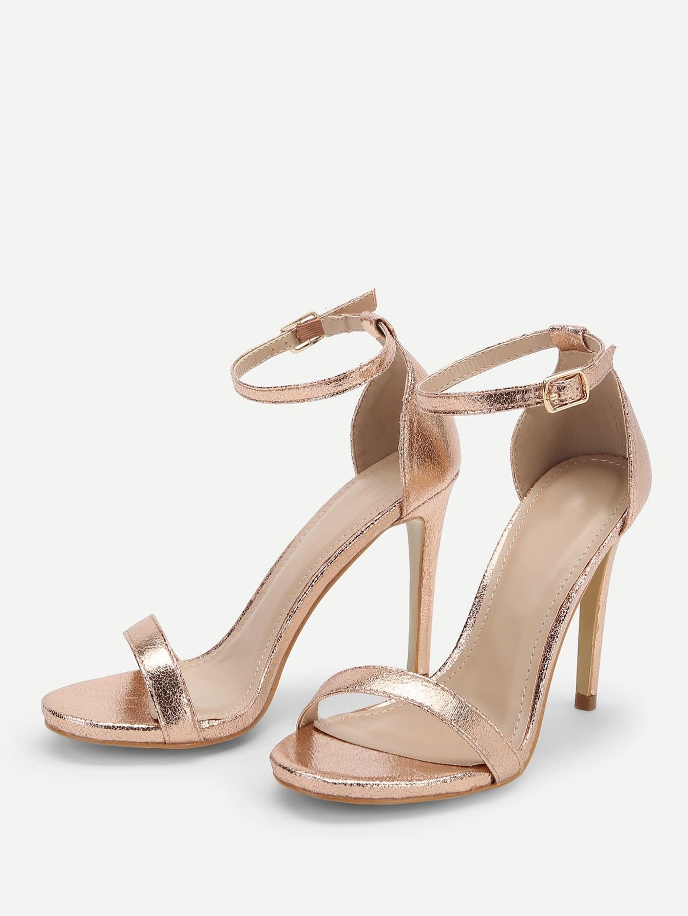 Sandalias de tacón doradas | Mode de Mujer | SHEIN España