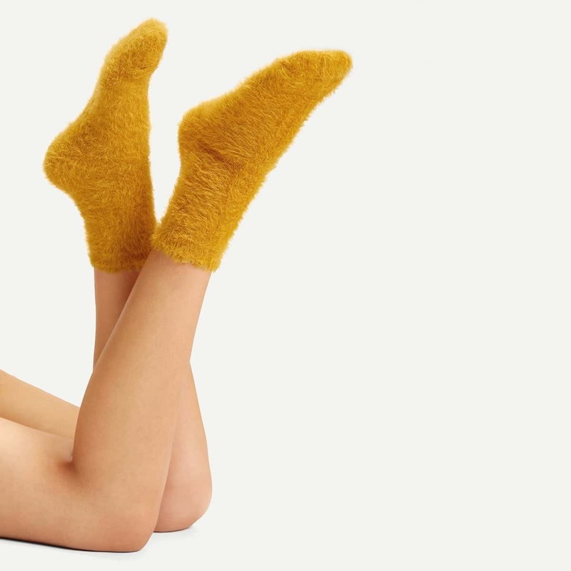

Plain Warm Socks, Yellow bright