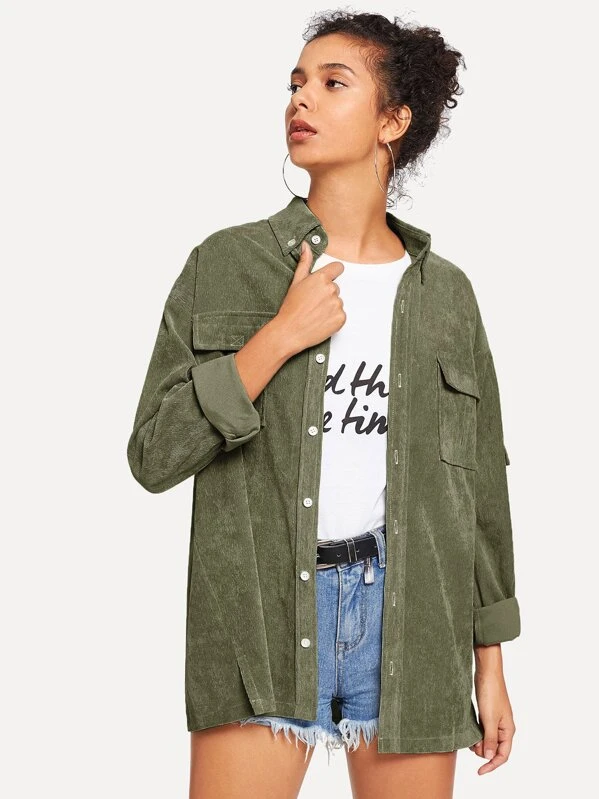 Sobrecamisa de pana mujer Outlet