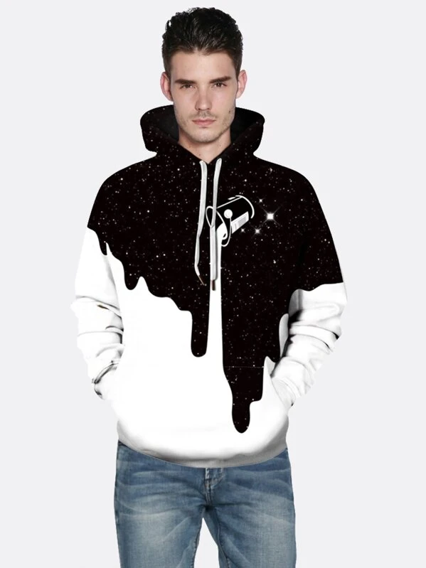 Guys 3d milk print hooded sweatshirt clearance