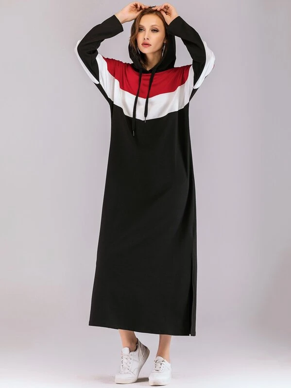 Hoodie dress shein clearance