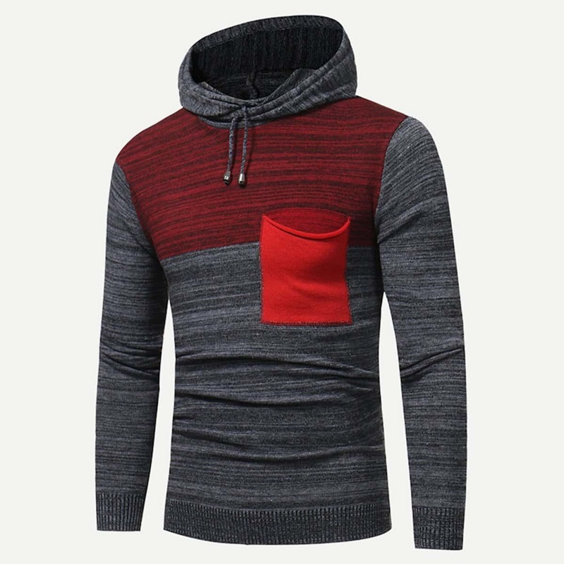 

Guys Color Block Pocket Front Sweater, Multicolor