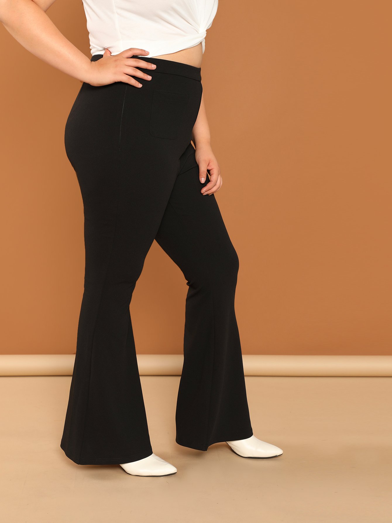 Acquisto \u003eshein pantaloni zampa Grande vendita - OFF 60%