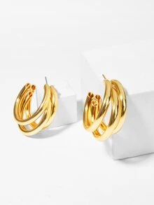 Hoa tai Vàng Casual - Vàng - Xem 3