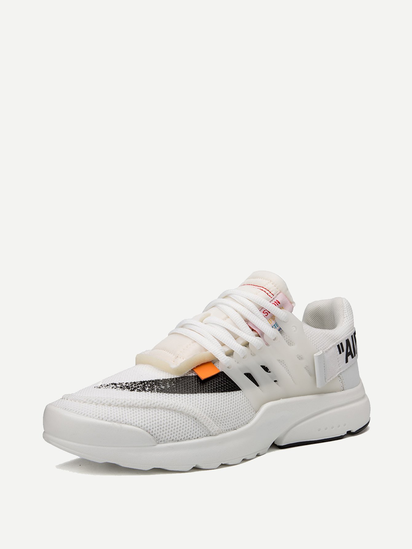 Men Slogan Detail Mesh Sneakers