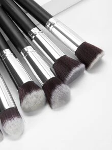 10pcs Makeup Brushes Kit, Premium Synthetic Kabuki Foundation Face Powder Concealers Eyeshadow Blush Brushes Make Up Brush Set,Brush Set,Makeup Brush Kit,Make Up Brush Set,Make Up Set Complete,Makeup Brush Set,Complete Makeup Kit,Brush Kit,Brushes Makeup Set,Makeup Gift Set - Black - View 3