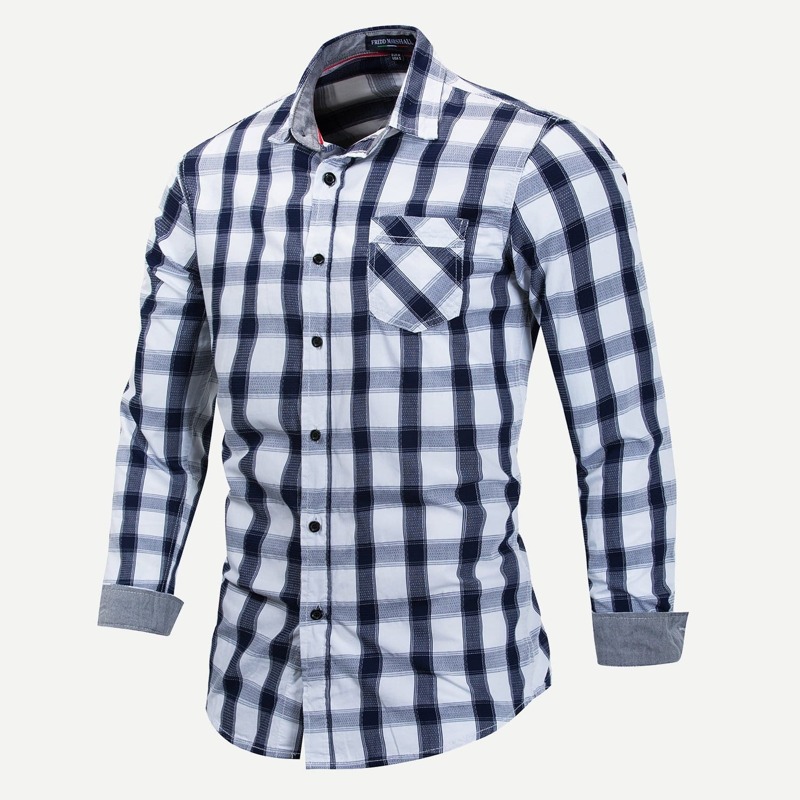 

Guys Plaid Print Shirt, Multicolor