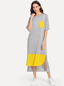 High Low Pocket Front Dress