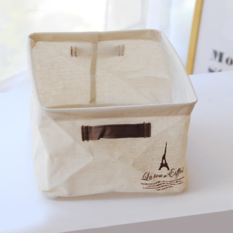 

Storage Basket With Handle, Beige
