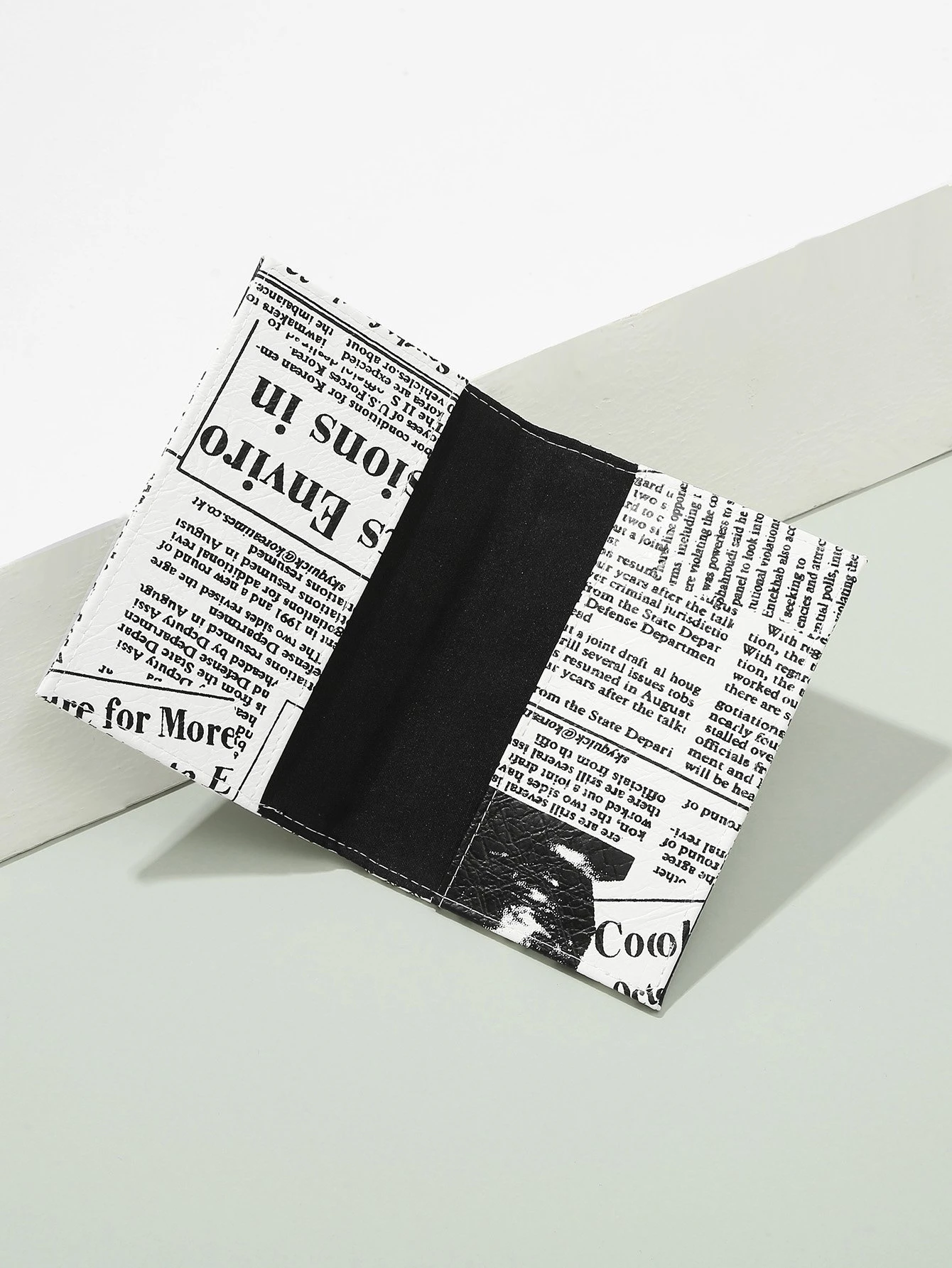 Newspaper Print Pu Purse Shein Usa