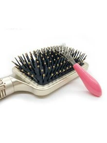 1 pieza Limpiador de cepillo de pelo de poliresina con mango, garras limpiadoras creativas para peines, herramienta de limpieza de cepillos de pelo, para cocina, baño, hogar, artículos del hogar, regalo navideño