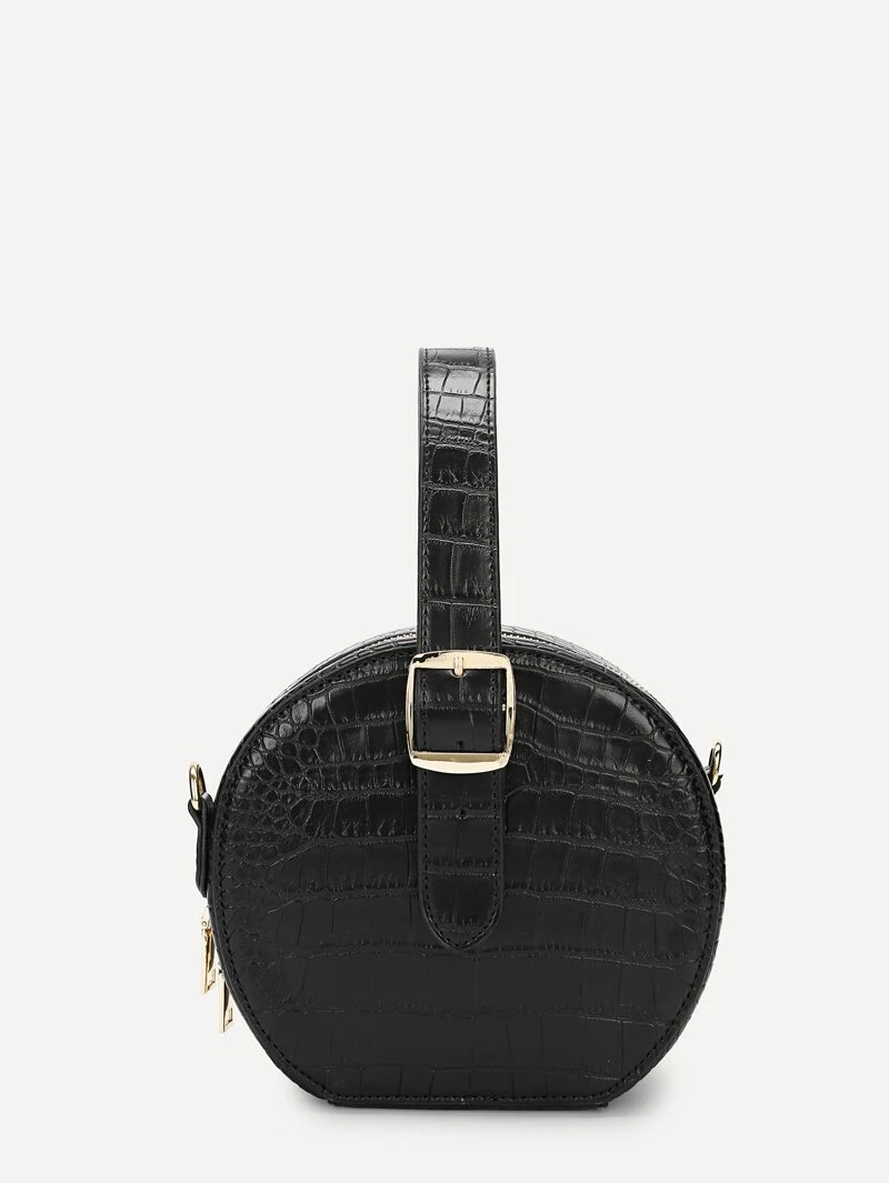 Crocodile Pattern Round Satchel Bagfor Women Romwe Crocodile Pattern Round Satchel Bag