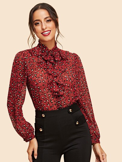 Button Up Leopard Print Shirt pictures