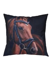 Horse Print Cushion Cover, Modern Throw Pillow Cover, Pillow Insert Not Include, For Sofa, Living Room - Multicolor - View 1