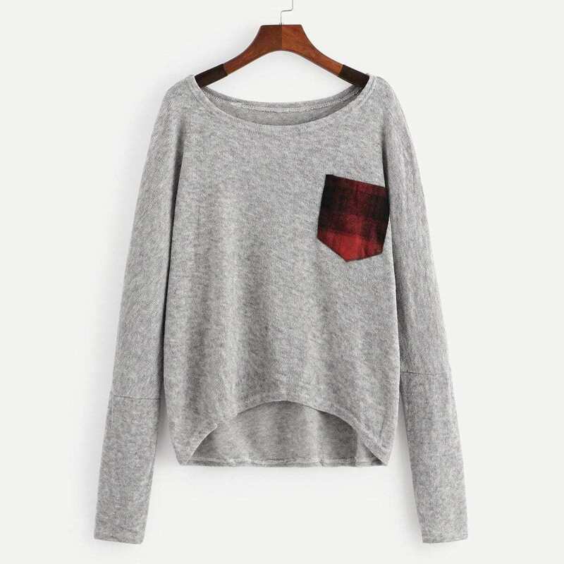 

Contrast Pocket Jumper, Grey