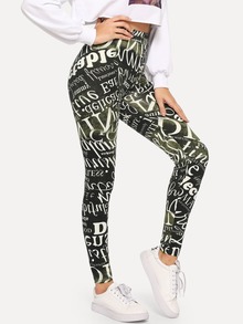 High Waist Tribal Print Leggings