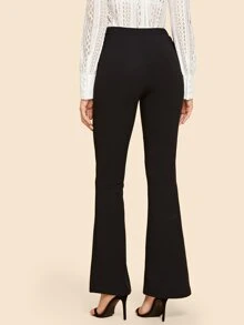 SHEIN Unity Pantalones de campana - Negro - Ver 2