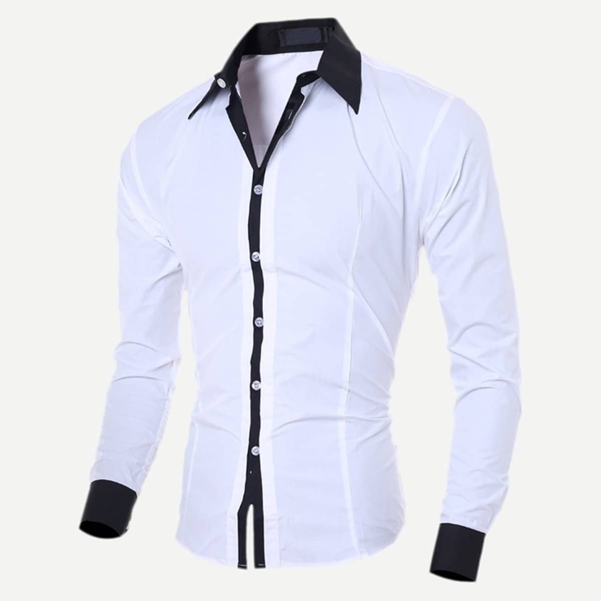 

Guys Color Block Shirt, White