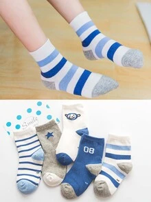 幼兒孩子條紋襪子5pairs