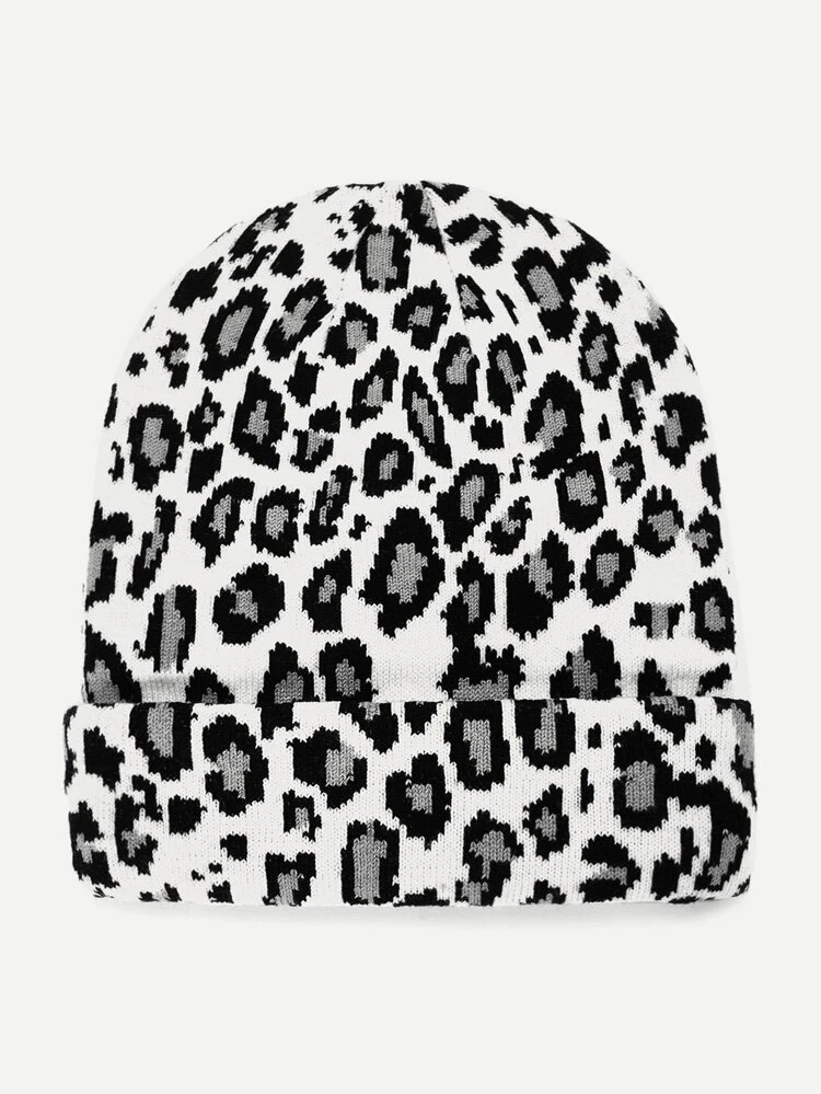 leopard beanie