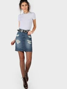 SHEIN Set camiseta de punto de canalé 2 piezas - negro blanco - Blanco y Negro - Ver 5