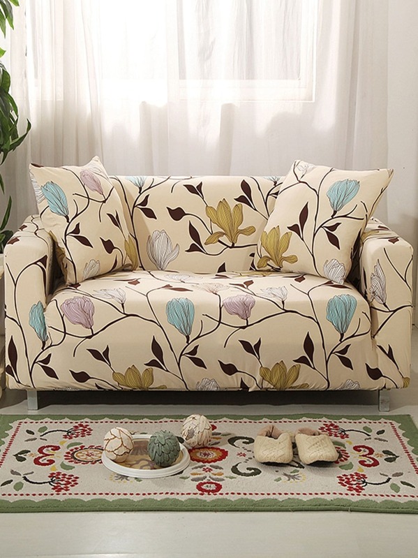 Flower Print Stretchy Sofa Cover Cushion 1pc Flower Print Stretchy Sofa Cover Cushion 1pc