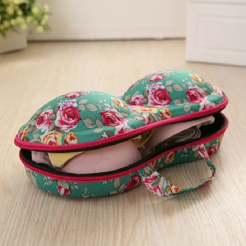 

Floral Pattern Bra Zipper Storage Box, Multicolor