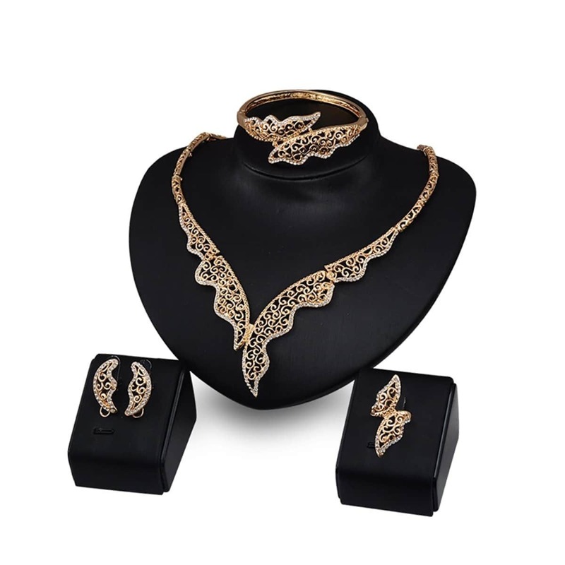 

Hollow Design Necklace & Bracelet & Ring & Earrings