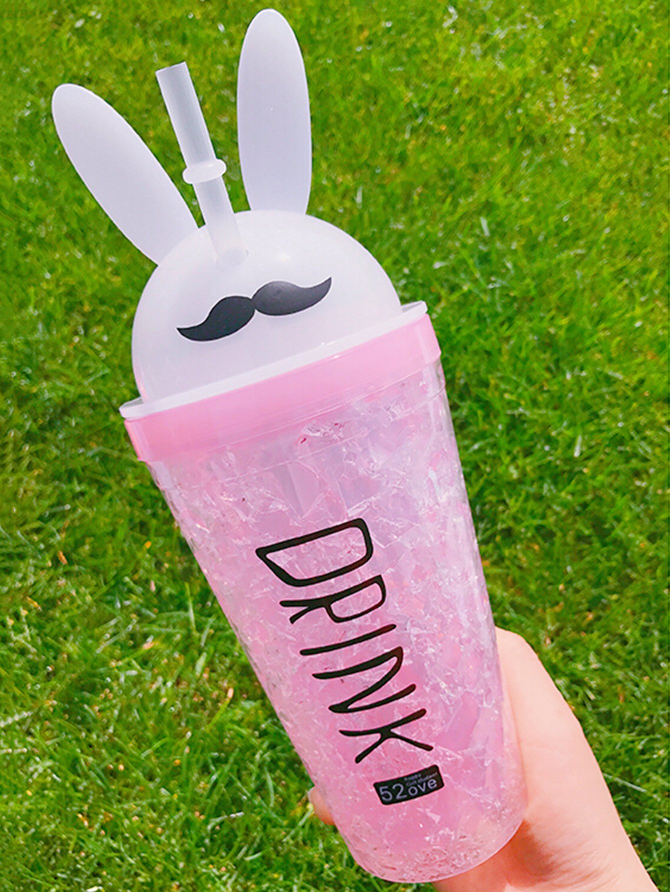 rabbit design straw cup 480ml