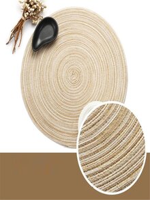 木紋素色杯墊1件 - 米色 - 查看 2