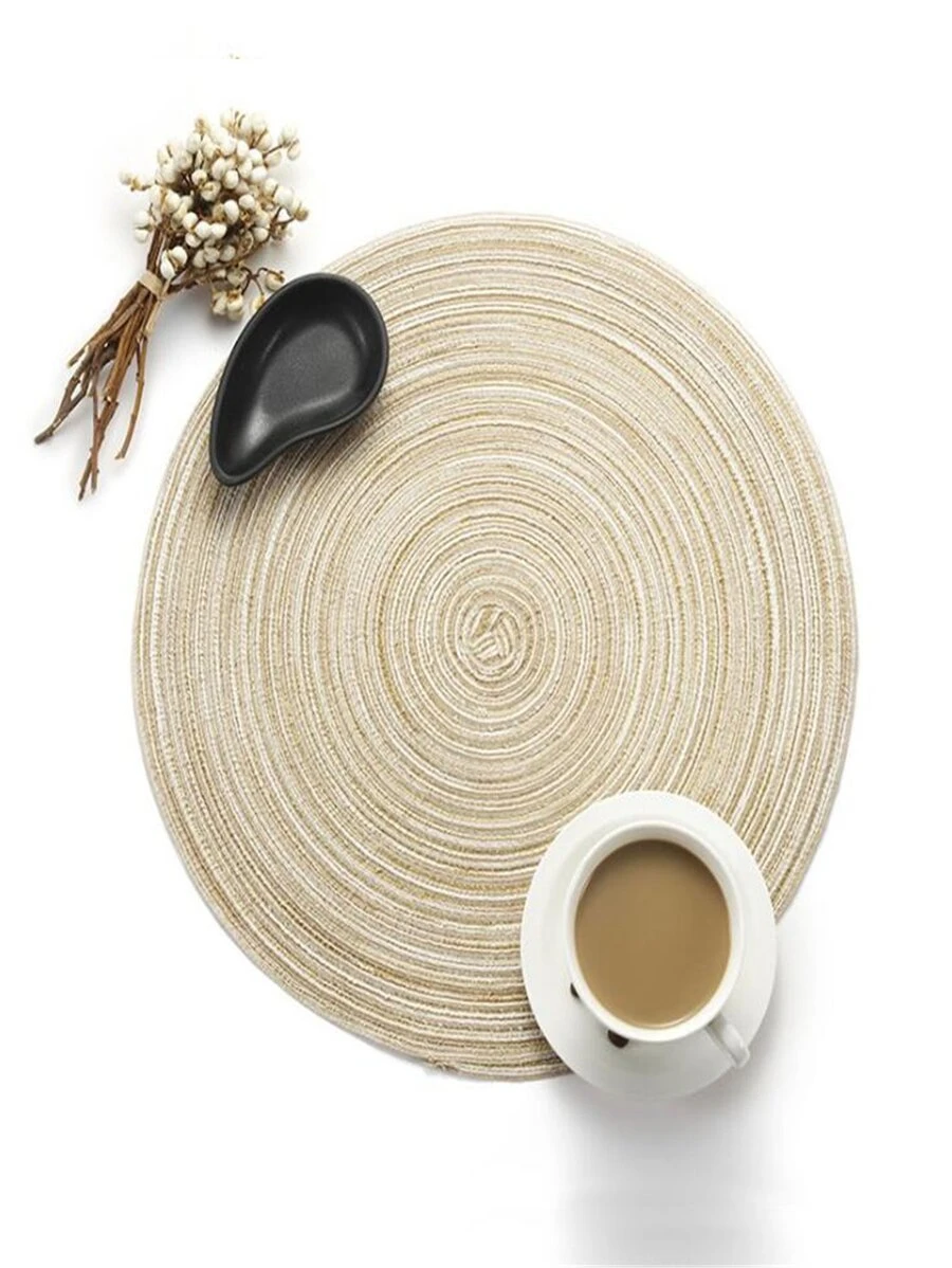 木紋素色杯墊1件 - 米色 - 查看 1