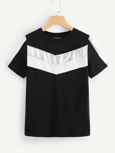 Cut and Sew Solid Tee pictures