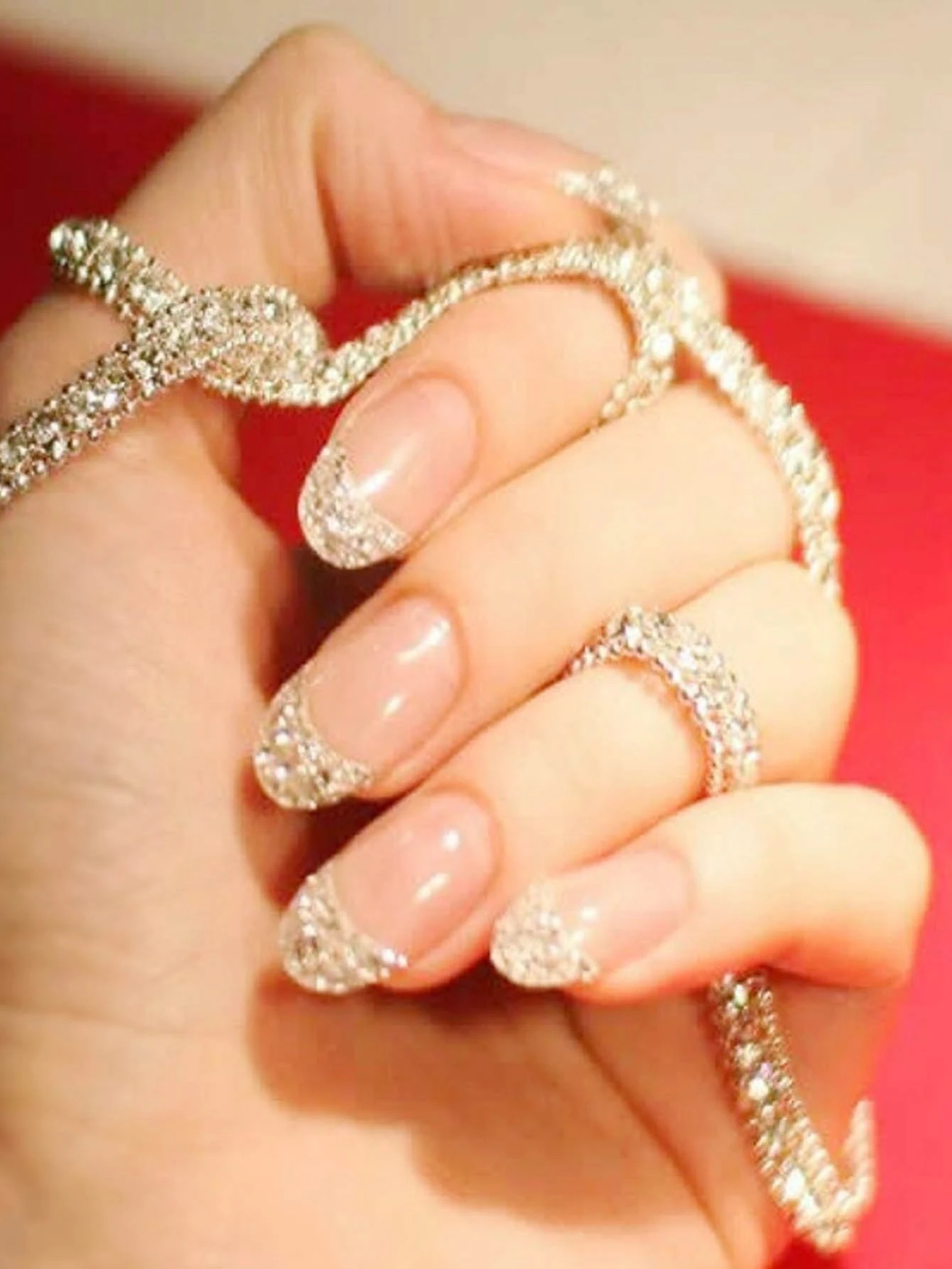 Kunstliche Nagel Mit Glitzer 24pcs Aktuelle Trends Gunstig Kaufen Shein Deutschland