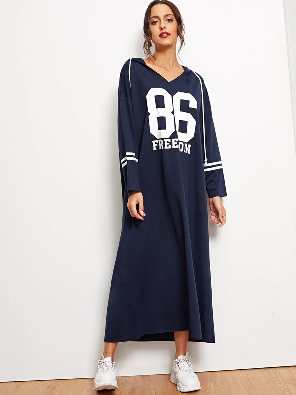 maxi sweatshirt dress