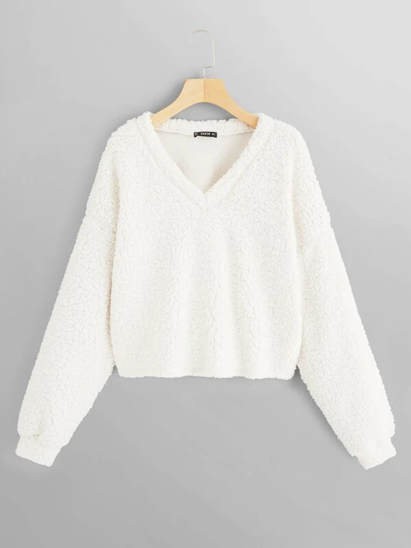 V Neck Teddy Pullover V Neck Teddy Pullover