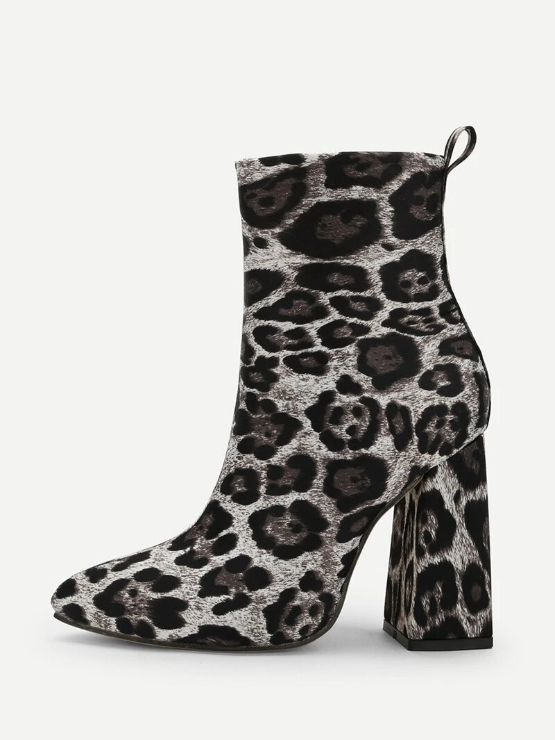 meilleur service chaussures d'automne différemment Bottines imprimées léopard à bout pointu | ROMWE meilleur service chaussures d'automne différemment Bottines imprimées léopard à bout pointu | ROMWE