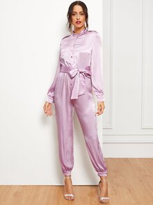 Belted Utility Jumpsuit