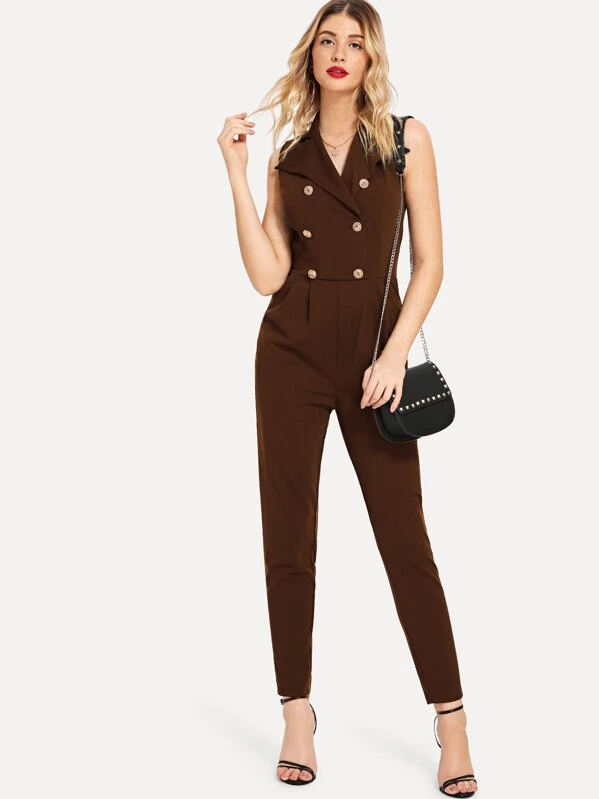 pleated trouser jumpsuit