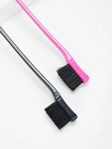 2 Chiếc Lược Đa Năng Hai Đầu Di Động, Bàn Chải Cạnh, Lược Điều Khiển Cạnh, Lược Chải Tóc Hai Mặt Cho Salon Tạo Kiểu Tóc, Dụng Cụ Chải Tóc Chuyên Nghiệp, Bàn Chải Màu Tóc - Nhiều màu - Xem 3