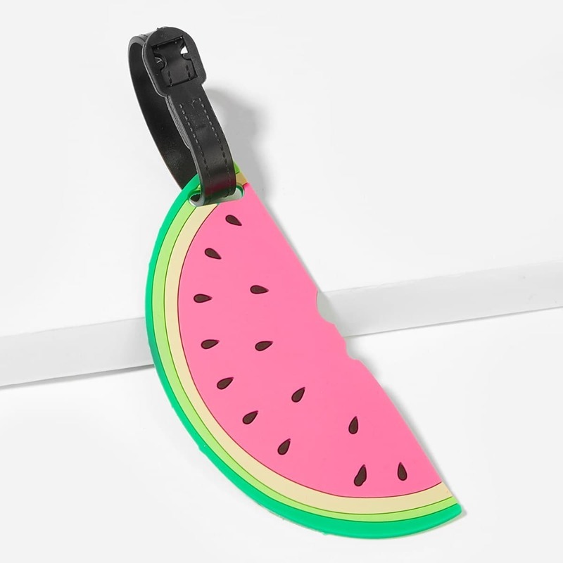

Watermelon Shaped Luggage Tag Card Holder, Multicolor