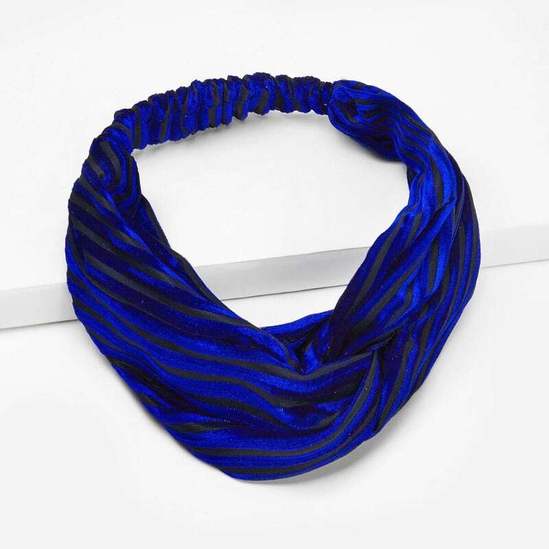 

Elastic Twist Headband, Navy blue