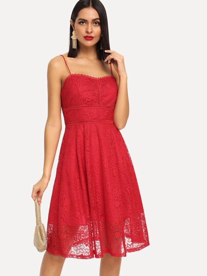 Fit & Flare Lace Cami Dress pictures