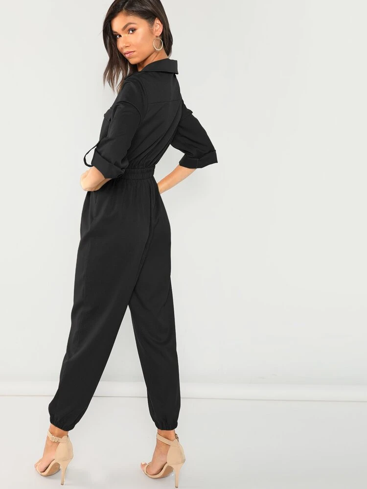 zip utility jumpsuit