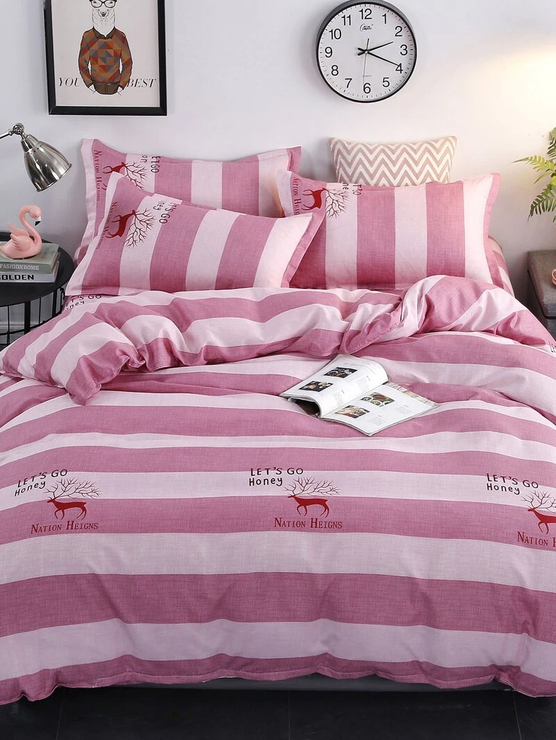 Deer Print Duvet Cover 1pcfor Women Romwe