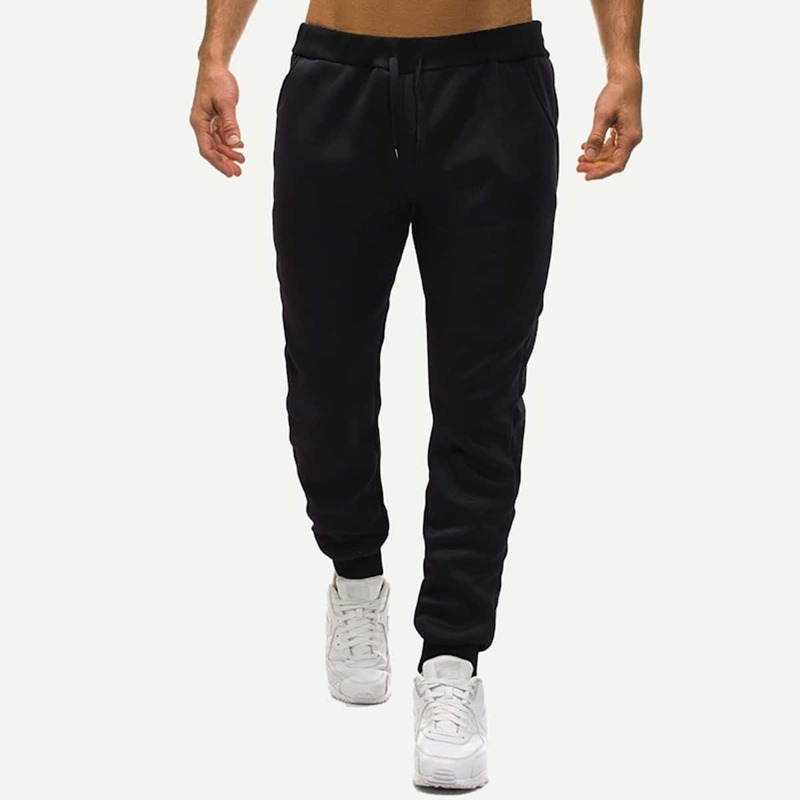 

Guys Drawstring Solid Pants, Black